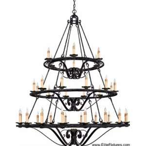 Quoizel Lighting RME5036SM Thirty Six Light Black Up Chandelier Black