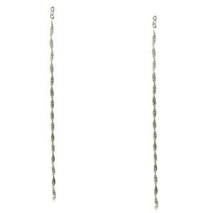  Threader Earrings Sterling Silver Double Curved Dangles 