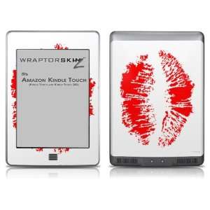    Kindle Touch Skin   Big Kiss Red Lips on White: Everything Else