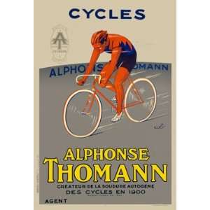  Cycles Alphonse Thoman Giclee Vintage Bicycle Poster 