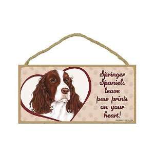  Springer Spaniel   leave paw prints on your heart Door 