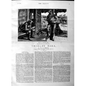 1884 ILLUSTRATION STORY THIRLBY HALL MEN LETTERS NORRIS:  