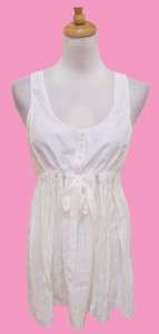   for Fred Segal medium FLOWING IVORY COTTON/SILK TANK TOP nwt  