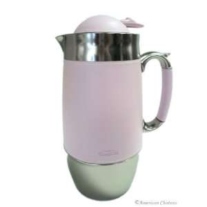 Stainless Steel Thermal Coffee Carafe with Pink Sleeve:  