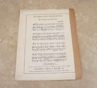   Its Night Time Down in Dixie Land Irving Berlin Original Sheet Music
