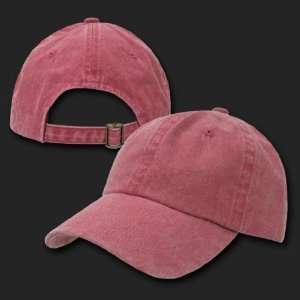  CORAL COLOR DYED POLO CAP HAT CAPS 