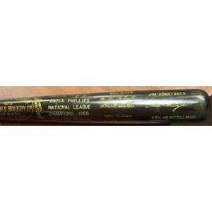  1950 Phillies Black Bat Autographed Baseball Bat Sports 