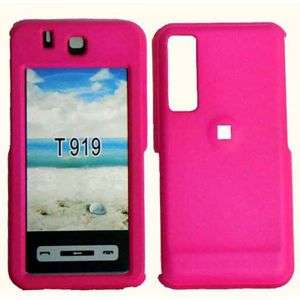 NEW RUBBER PINK HARD CASE COVER FOR SAMSUNG BEHOLD T919  