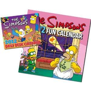  The Simpsons 2012 Wall & Desk Calendar Gift Set Office 
