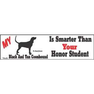  Black and Tan Coonhound Bumper Sticker Automotive