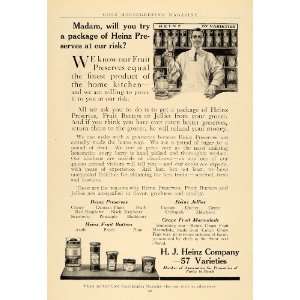  1912 Ad H J Heinz Preserved Food Grape Fruit Marmalade 