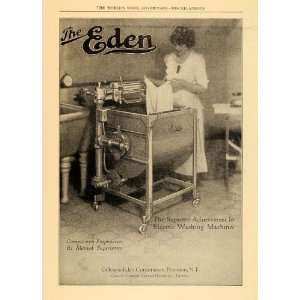  1922 Ad Gillespie Eden Electric Washing Machine Antique 