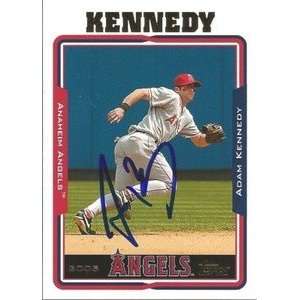  Kennedy Signed Los Angeles Angels 2005 Topps Card: Sports & Outdoors