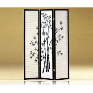  3 Panel Oriental Style Black Room Dividers by Coaster 