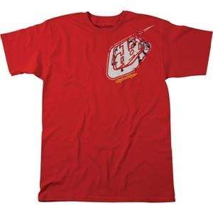    Troy Lee Designs Shield Stamp T Shirt   Small/Red Automotive