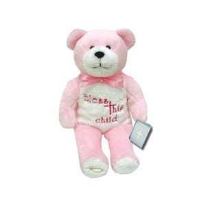  Bless This Child   Pink Teddy Bear: Toys & Games