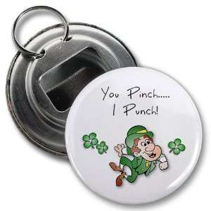  YOU PINCH I PUNCH St Patricks Day 2.25 inch Button Style 