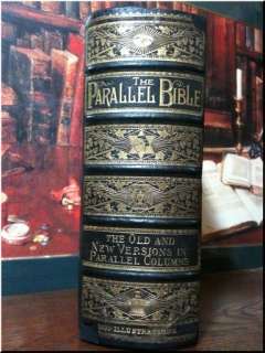 ANTIQUE FAMILY HOLY BIBLE ILLUMINATED LEATHER 1888 KING JAMES GUSTAVE 
