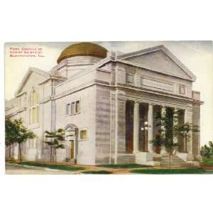   Postcard   First Church of Christ Scientist   Bloomington Illinois