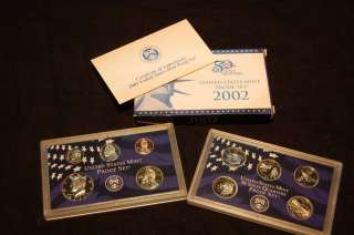 2002 US MINT Proof Set With SAC   State Quarters   Kennedy Half & More 