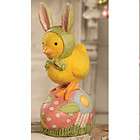 Vintage Signed BETHANY LOWE Large 8.25 Chick Easter Egg Basket Bucket 