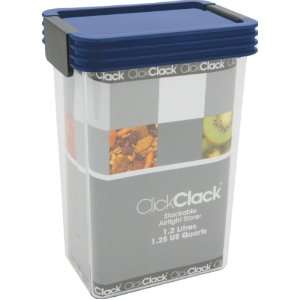  Clickclack Airtight Storer 1 1/4 Quart Container, Blue Lid 