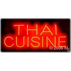 Neon Sign   Thai Cuisine   Large 13 x 32  Grocery 