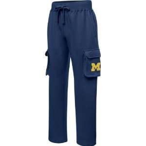  Michigan Wolverines Navy Letterman Fleece Cargo Pants 