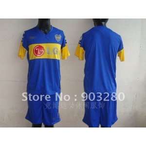 quality boca juniors blue and yellow away home soccer jersey football 