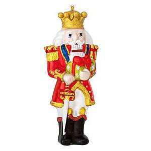  Nutcracker With Sword Glass Ornament: Home & Kitchen