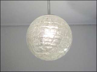 Ice Structured Big Ball Glas Lamp Doria Mid Century  