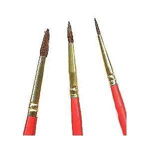  3 Sabel Hair Paint Brushes Beauty
