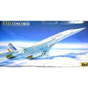  HELLER   1/125 Concorde Air France Airliner (Plastic 