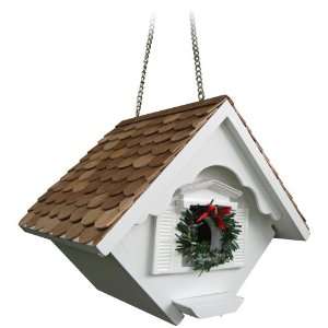  White Christmas Wren Cottage Bird House: Home Improvement