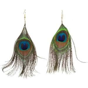  Beautiful Boho Chic Peacock Feather Earrings: Jewelry