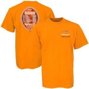  Tennessee Volunteers Orange 2008 Schedule T shirt: Sports 