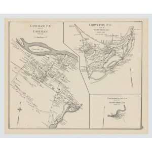 1892 Antique Map Bundle of 3~ Gorham PO., Groveton PO., Northumberland 