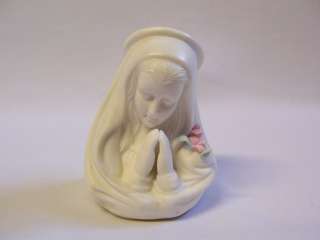 virgin mary madonna bisque night light cover praying  