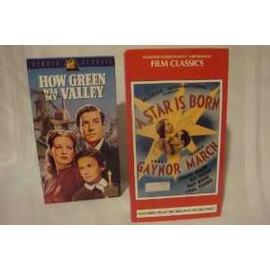  Set of 2 Classic Films VHS (A Star Is Born, How Green Was 