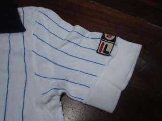 Vintage 80s Fila BJ Bjorn Borg Tennis Italy Athletic Polo T Shirt Sz 