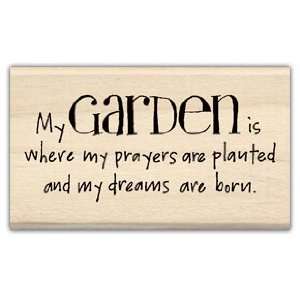  My Garden Is Wood Mounted Rubber Stamp Arts, Crafts 