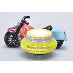  Gifts to Go   Birthday Bike Tea Light Holder: Home 