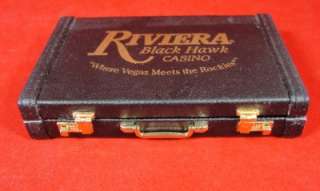 Riviera Blackhawk CO Casino Mini Working Briefcase 24K Gold Plated 