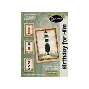  Boxed Gift Cards Birthday Masculine Lighthouses (12 Pack 