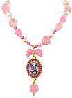 new tarina tarantino queen alice pink necklace expedited shipping 