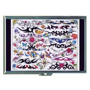 Tattoo Colorful Tattoo Flash ID Holder, Cigarette Case or Wallet: MADE 