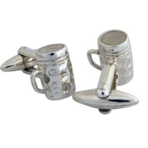  Beer Chop Cufflinks, Oktoberfest Cufflinks, Sterling 