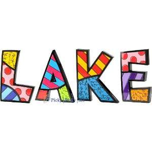  LAKE Word Art for Table Top or Wall by Romero Britto: Home 
