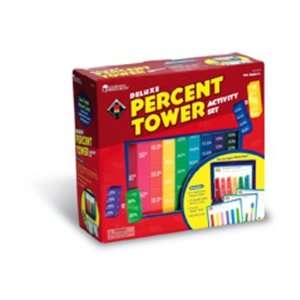   LER2074 FRACTION TOWER ACTIVITY CARDS DELU XE PERCENT Toys & Games