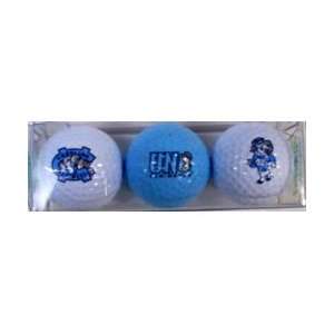  North Carolina Tar Heels (UNC) 3pk Golf balls